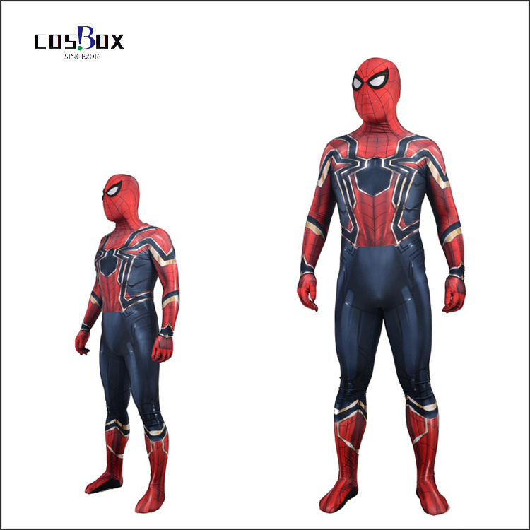 全身タイツ レンズ Spiderman Cosplayアイアンスパイダーマンコスプレ衣装 スーツ 伸縮 サイズオーダー可能 Cosbox