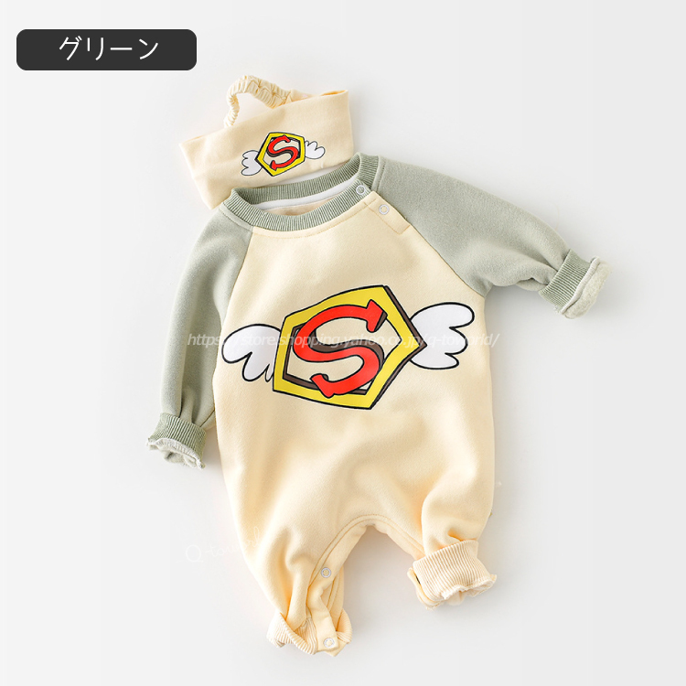 60 90 ロンパース カバーオール キャラクター 韓国版 全２色 ベビー服 韓国風 可愛い 女の子 男の子 ベビー 子供服 Q Toworld キュートワールド 子供服 メール便は何点でも送料の合計は280円
