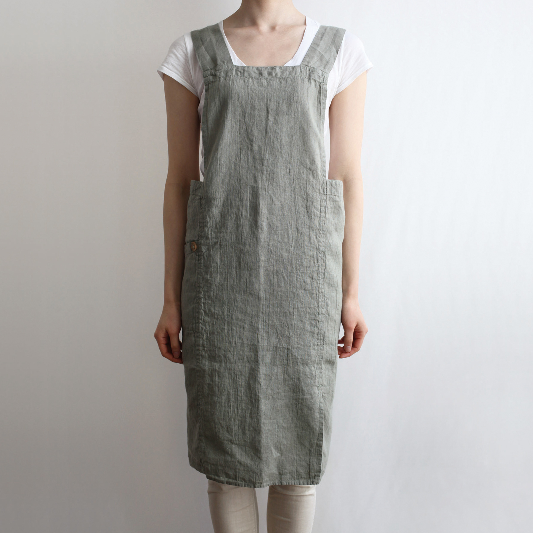 Lino E Lina フルエプロン アニタ エルムグリーン Cissy 北欧フランスイタリアなどヨーロッパから直輸入したインテリア雑貨の通販