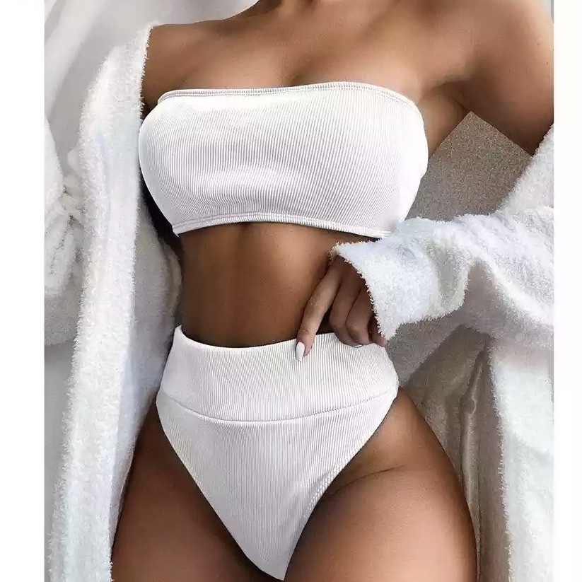 Bikini リブバンドゥビキニ ホワイト Ge Store