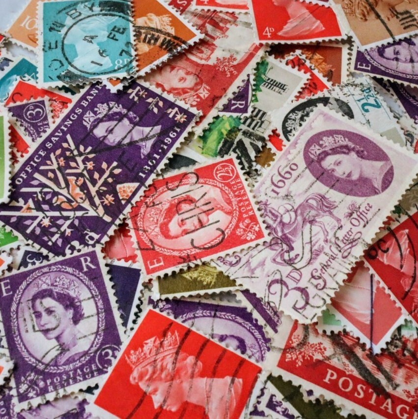 ヴィンテージ海外切手25pcs エリザベス女王 Marble 紙もの専門店