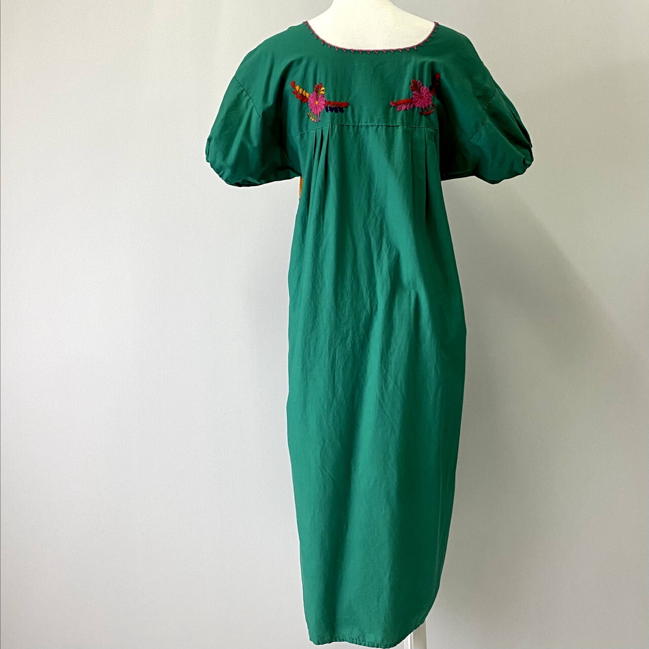 花刺 メキシカン ワンピース レディースm相当 古着 グリーン 緑色 ワンピース Sa2107 Cave 古着屋 公式 古着通販サイト