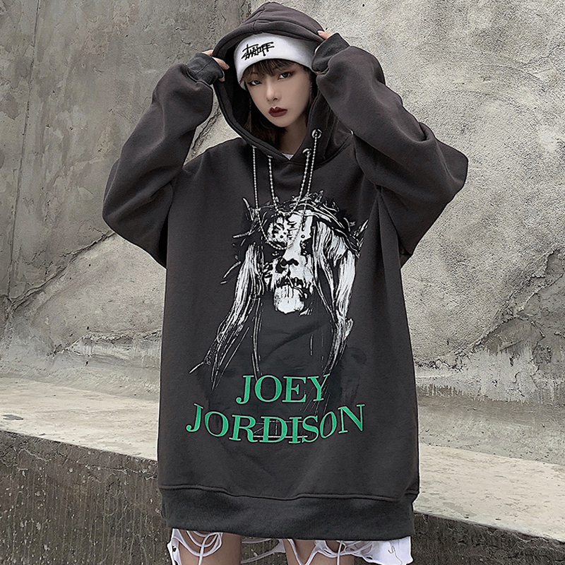 大魔王シリーズ パーカー 3color 黒or白orグレー スチームパンク 男女兼用 ファッション ブラック ホワイト Elegant