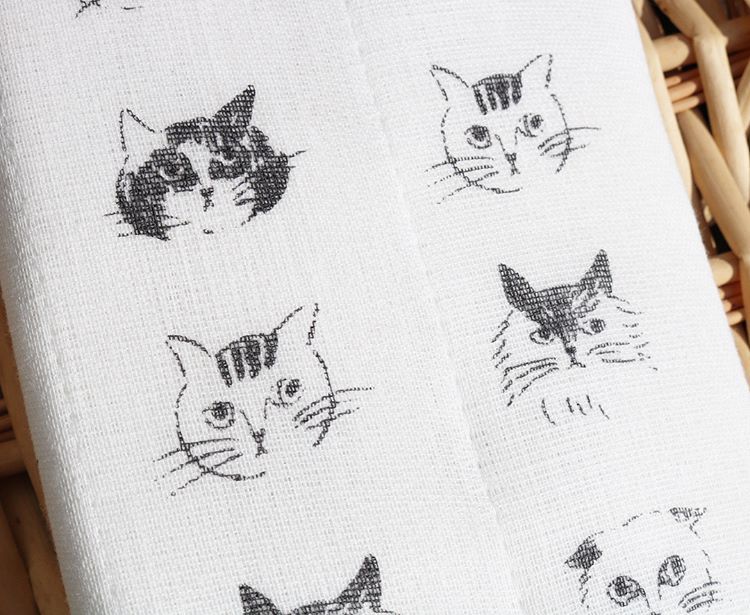 松尾ミユキ かやふきん キャットフェイス ホワイト Zakka So La