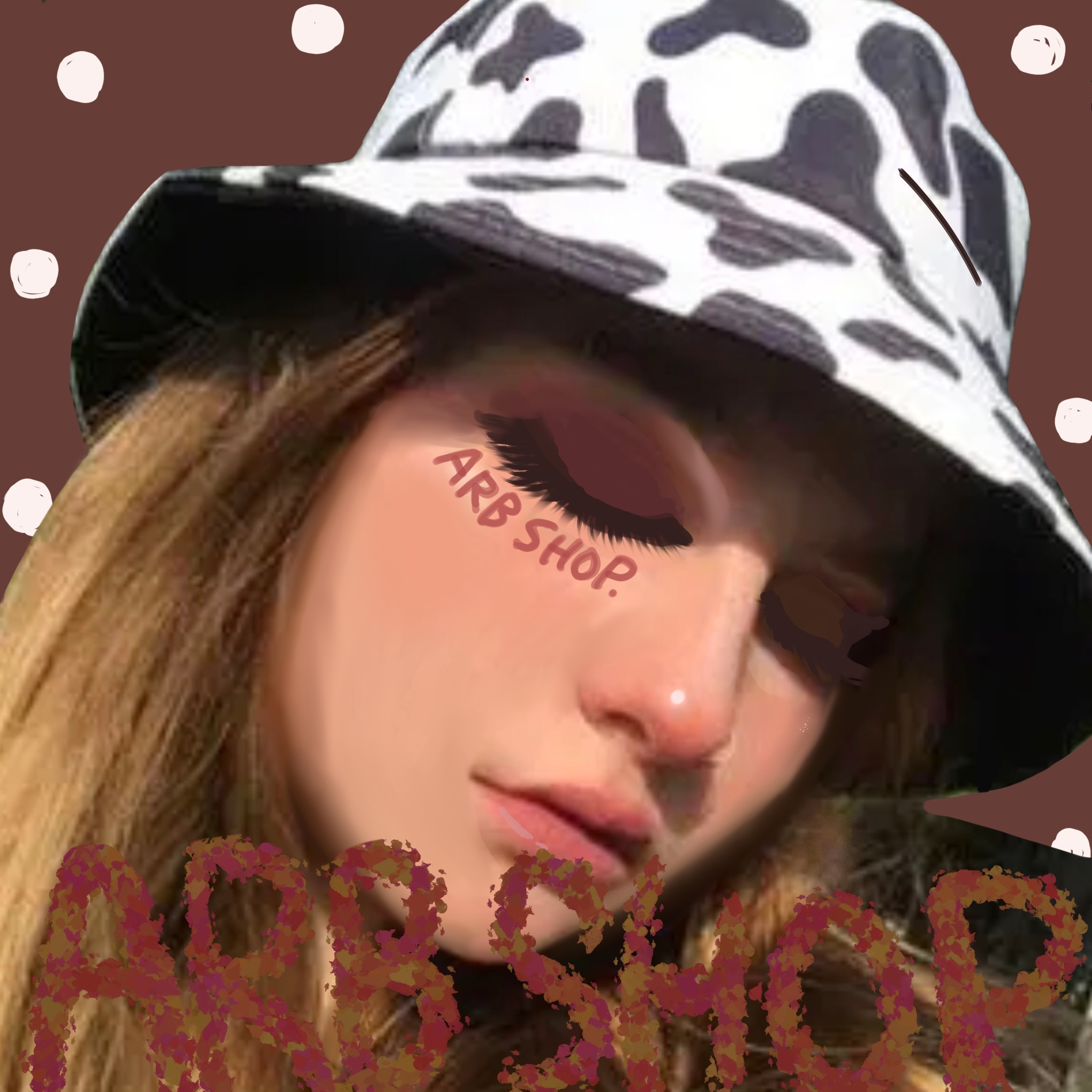 牛柄 リバーシブル バケットハット かわいい 流行 カウ アニマル柄 バケハ Arb