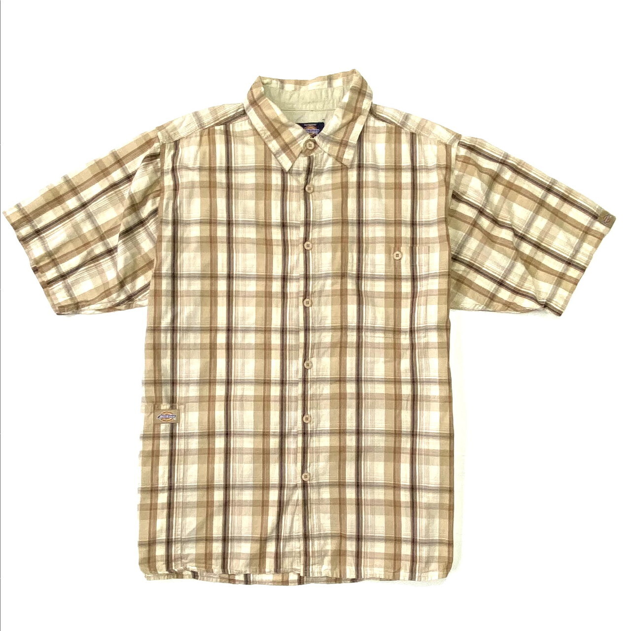 Dickies ディッキーズ チェック柄 半袖シャツ メンズxl 古着 ブラウン 茶色 半袖シャツ Sa Cave 古着屋 公式 古着通販サイト 8 31まで 夏物最大50 Off開催中