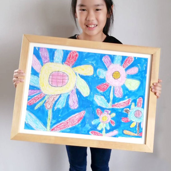 子供の絵 飾る 絵の保管 収納 イラスト 園児 小学生 子供の絵専用額縁 がくぶち家 Bisousya 額縁メーカー美創舎の通販ショップ