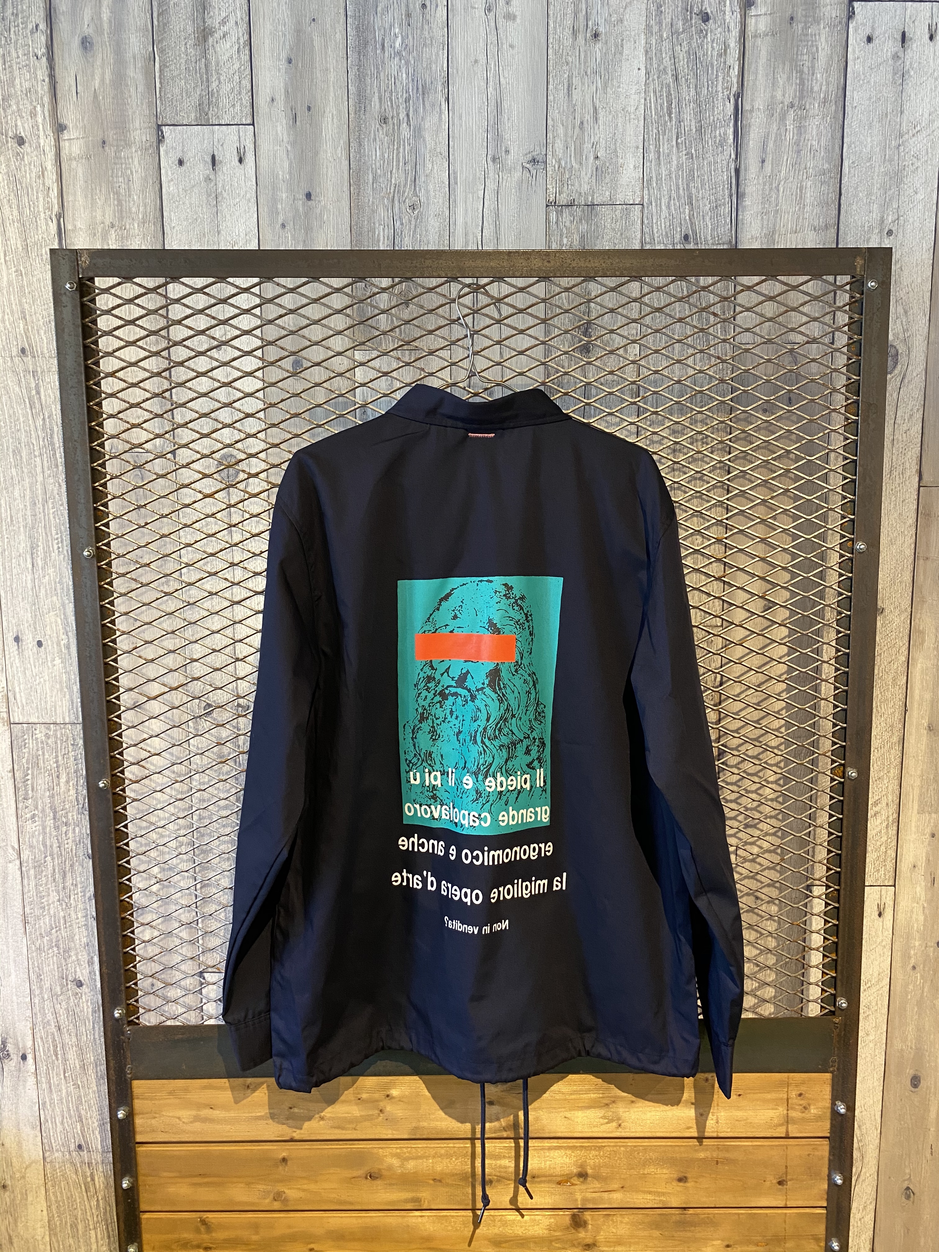 一点物ブランド Not For Sale コーチジャケット レオナルド ダ ヴィンチ Navy サイズl Assistart