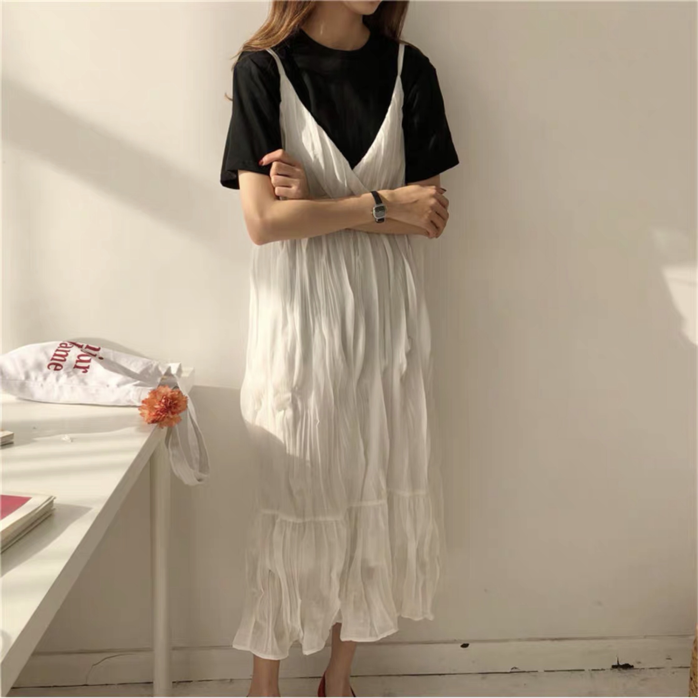 シフォンプリーツキャミワンピース U3731 Udresser