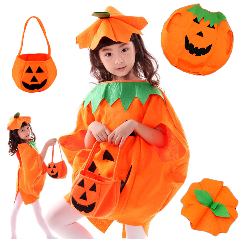 ハロウィン 子供用 パンプキン 衣装 帽子 バッグ セット キッズ カボチャ コスプレ 仮装 イベント パーティー Cosmo Store