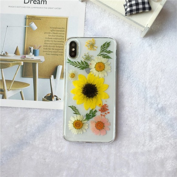 陽華 大人女子にピッタリ ミニ向日葵の押し花uvレジン Spca0114 04 スマホケース Iphoneケース Cororin かわいいスマホケース専門店