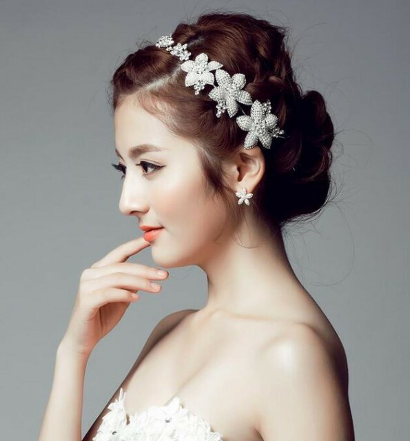 花飾り ヘッド アクセサリー セット 可愛い きれいめ 上品 ウェディング オルチャン コサージュ 花嫁 結婚式 パーティ Eve