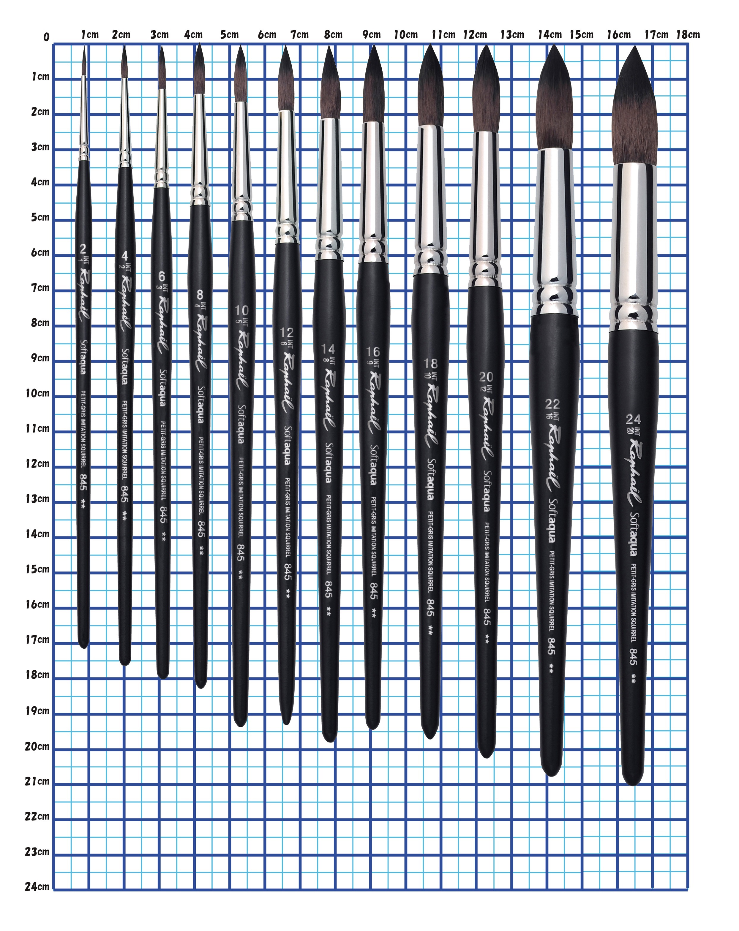 ﾗﾌｧｴﾙ水彩筆 845ソフトアクア 8号 Chouetteart