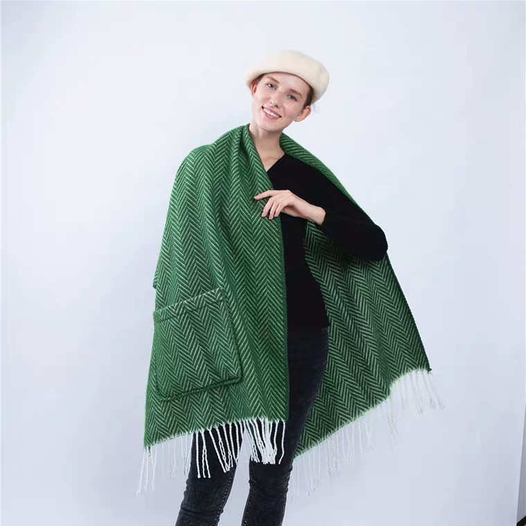 大きめが可愛い ポケット付きビッグストール K0187 Amboise アンボワーズ