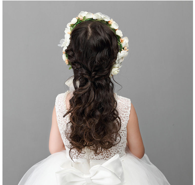 子供用 キッズ 花冠 花かんむり フラワーガール 結婚式 イベント 誕生日 可愛い 発表会 演奏会 髪飾り ウェディング Antoinette