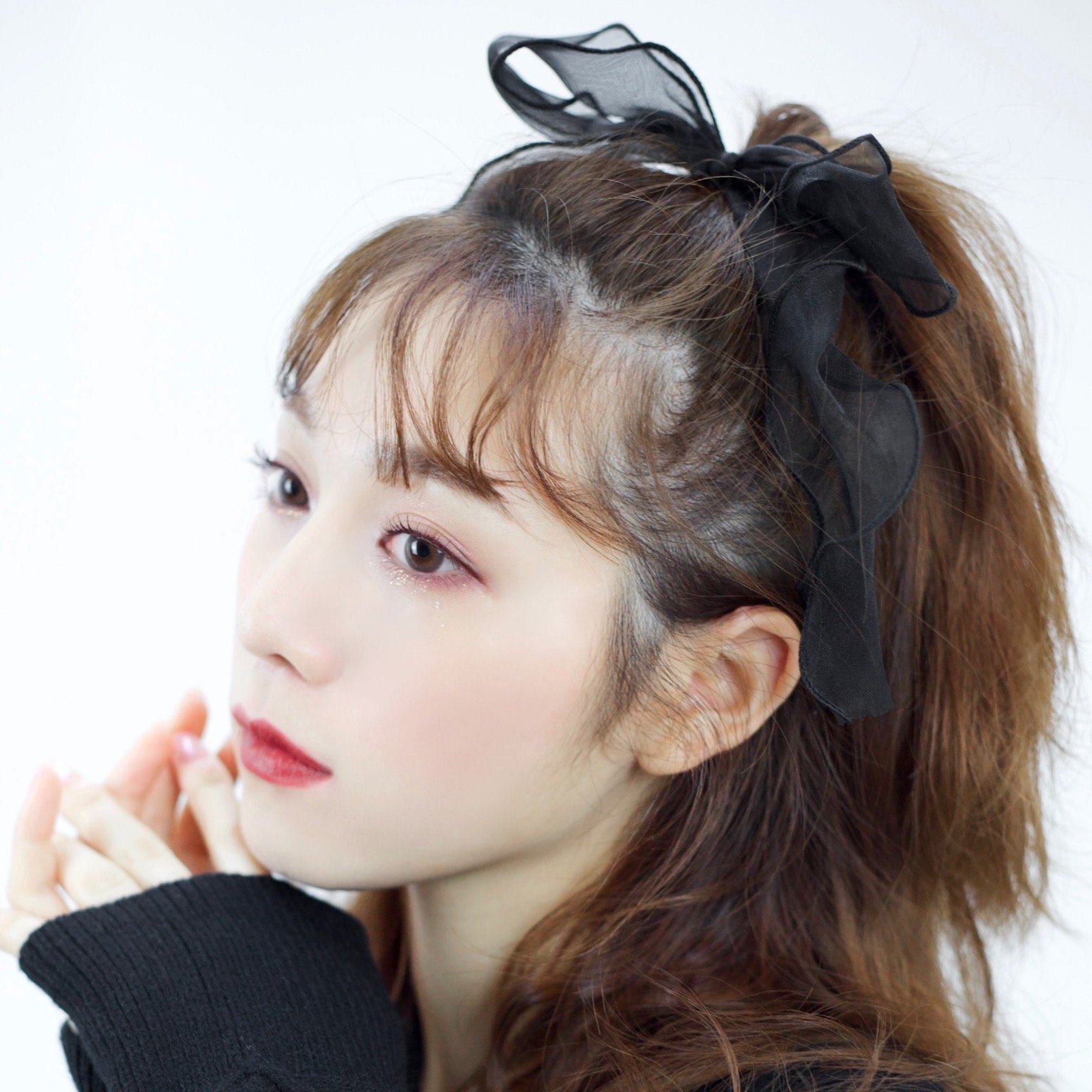 オルチャンファッション 韓国レディースファッション Ah0346 シースルー シフォン リボン ヘアゴム 流行オルチャンファッション 人気のプチプラ韓国レディースファッション新作通販 Aliceholly