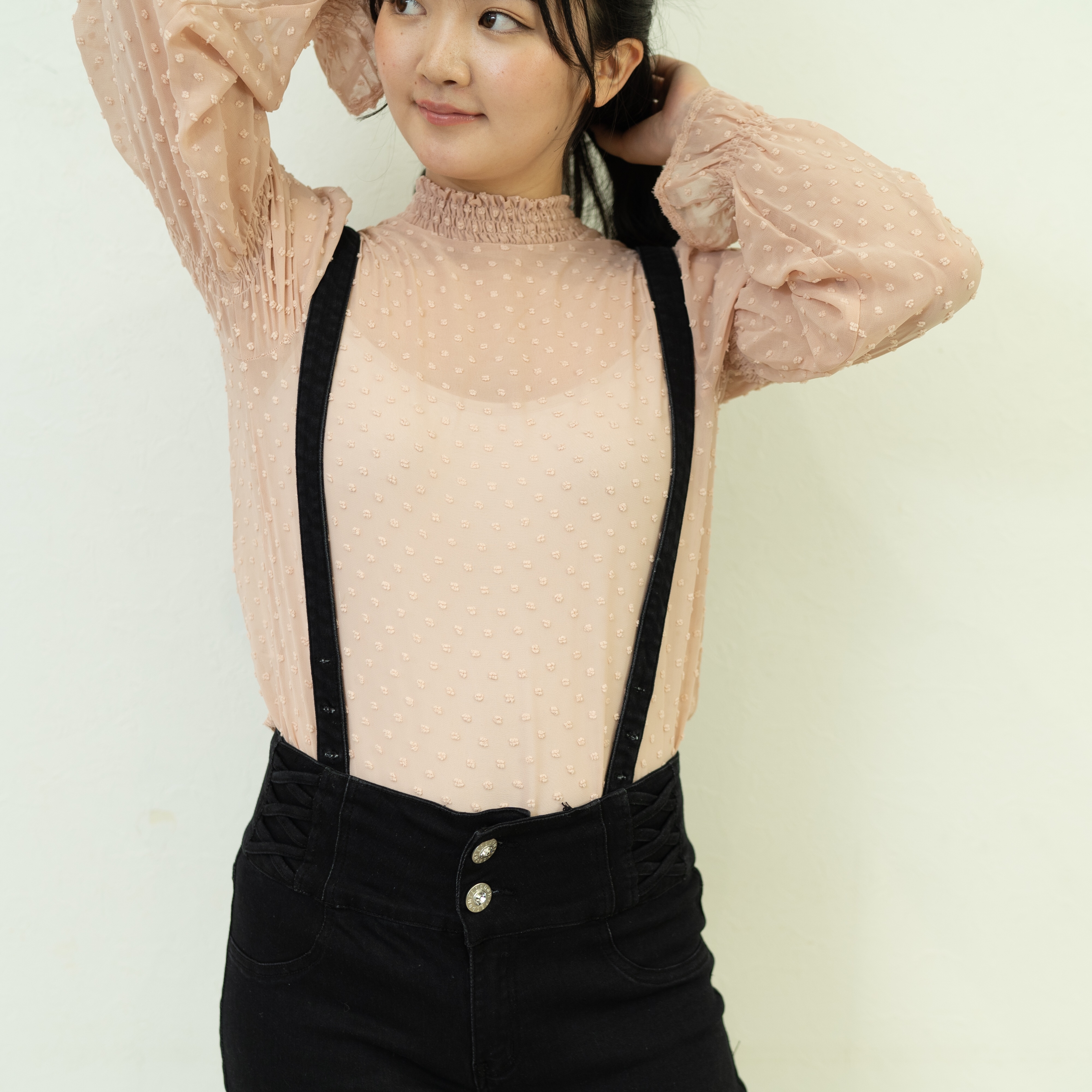 ドットシフォンブラウス Dahliastyle