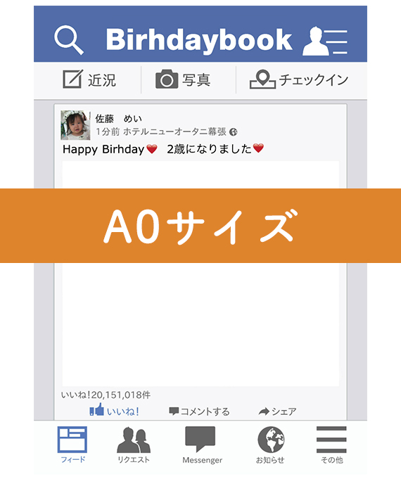 送料無料 フェイスブック風フレーム A0サイズ Diy Store Pbw