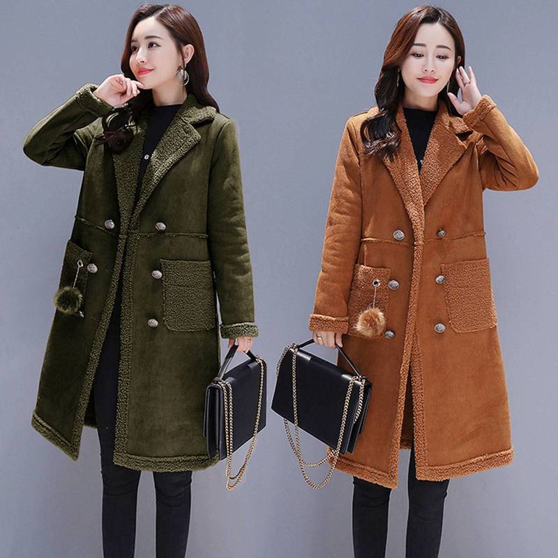 ロングコート レディース コート 大きいサイズ ボアコート 送料無料 裏ボア 冬 暖かい 韓国 オルチャン ファー付き ポケット Happy Toon