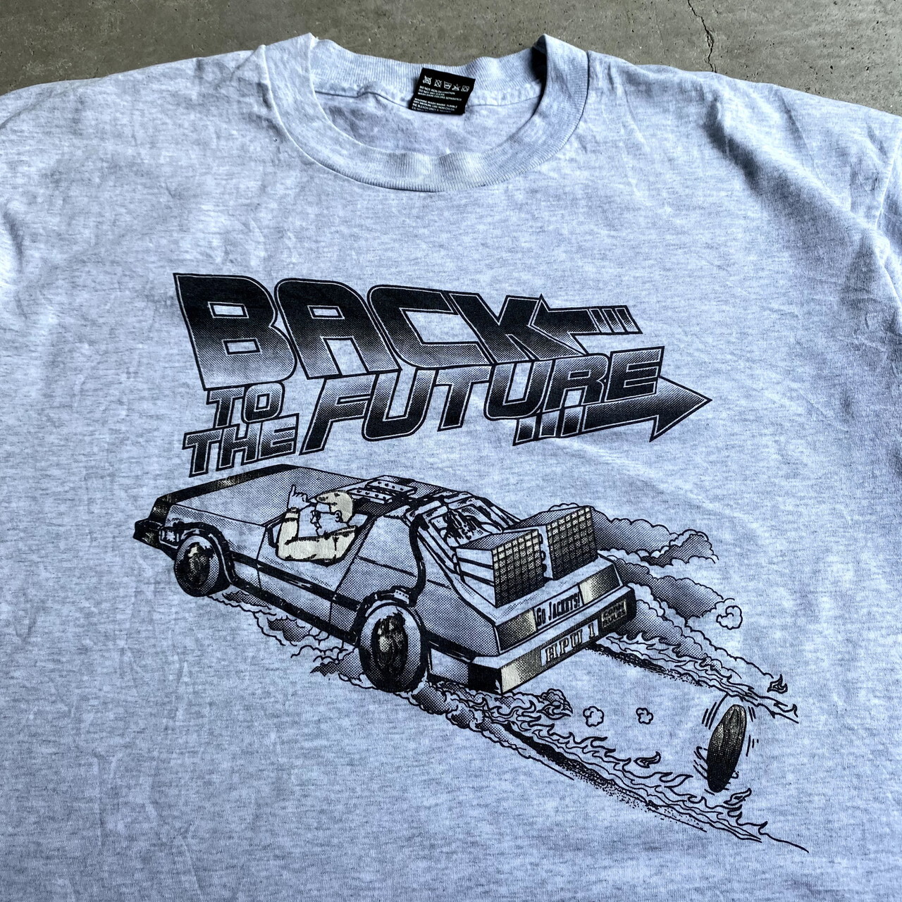 90年代 Usa製 バックトゥザフューチャー パロディ プリントtシャツ メンズxl 古着 Back To The Future 90s ヴィンテージ ビンテージ ライトグレー 灰色 Tシャツ Sa Cave 古着屋 公式 古着通販サイト 夏物最大50 Off開催中