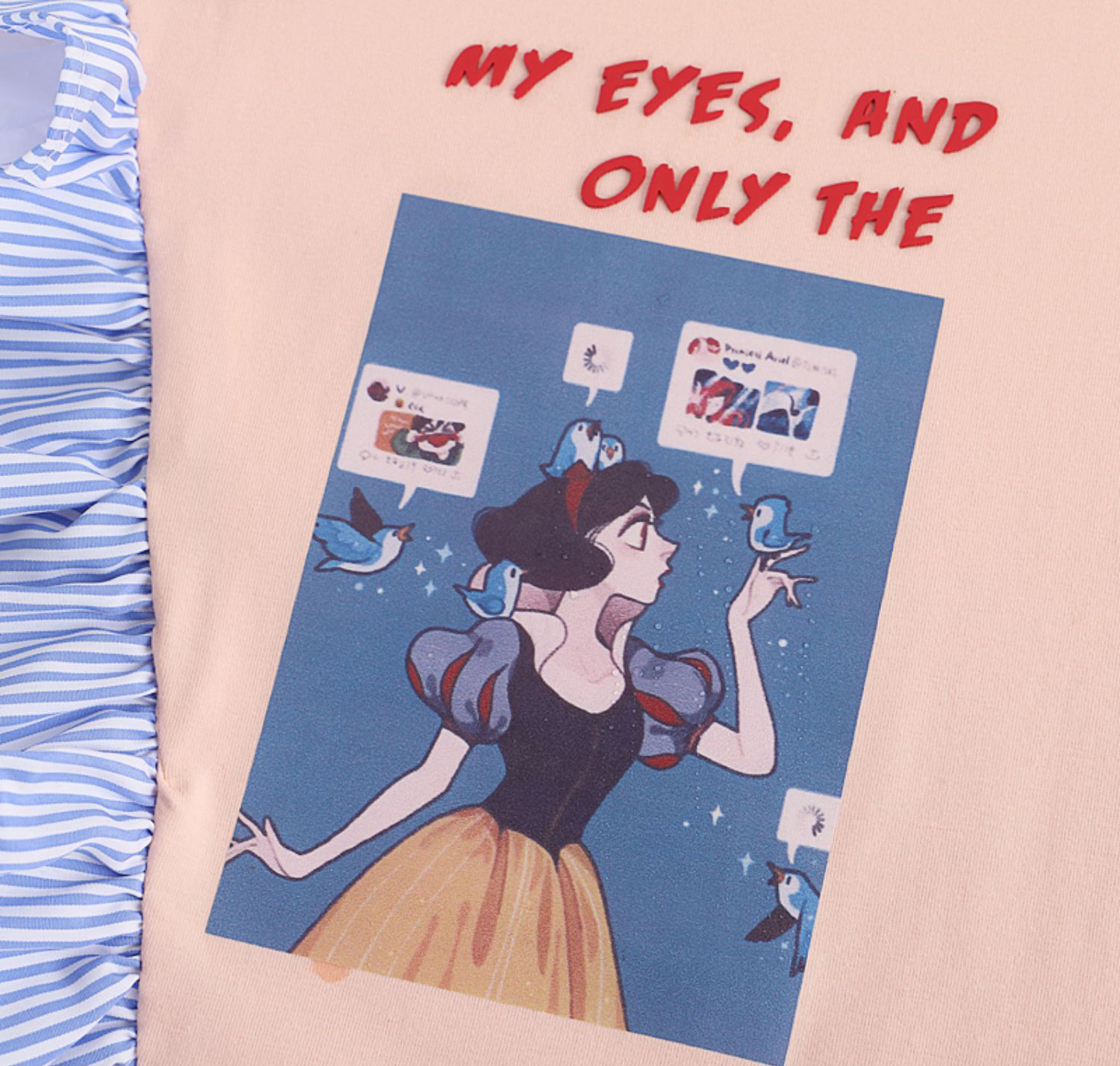白雪姫 ｔシャツ フリル ディズニー 2色 可愛い 夢の国 レディース Woman Ladies T Shirt 2color Antoinette