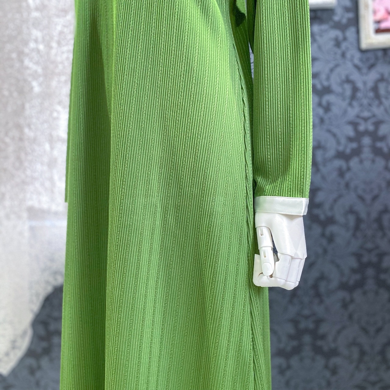 ヴィンテージワンピース 日本製きみどりリブカットソー生地ロングワンピース Jvintage ジェイヴィンテージ