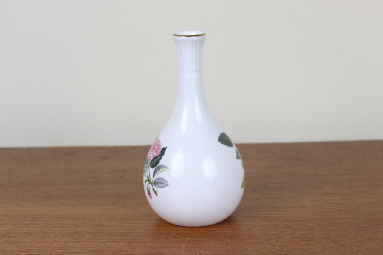 ウェッジウェッジウッド ハザウェイローズ 花瓶 フラワーベース 一輪挿し Wedgwood バラ イギリス ヴィンテージ い140 Epoca
