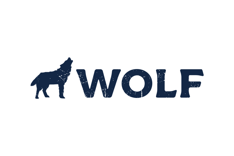 ロゴマーク オオカミをイメージしたヴィンテージ風ロゴデザイン Creative Owner クリエイティブなビジネスオーナーのためのデザインストア