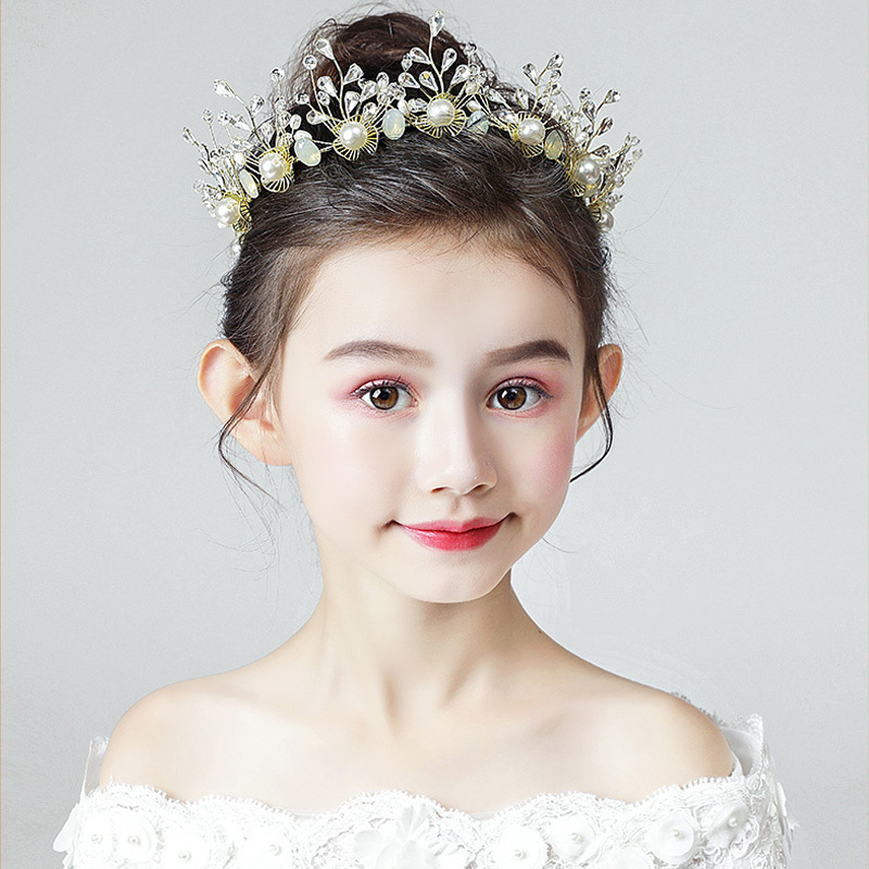 ヘッドドレス 花冠 カチューシャ ヘアーアクセサリー 髪飾り ヘッドドレス キッズ 結婚式 ウェディング フォーマル 和装 入学式 入園式 披露宴 結婚式 子ども 発表会 卒園式 Elegant