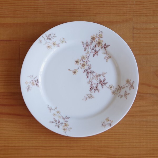 フランス アンティーク 食器 リモージュ アビランド 黄色 花柄 デザートプレート ケーキ皿 19cm 0923 3 Limoges Haviland 陶器 H Co France Flohmarkt フローマルクト