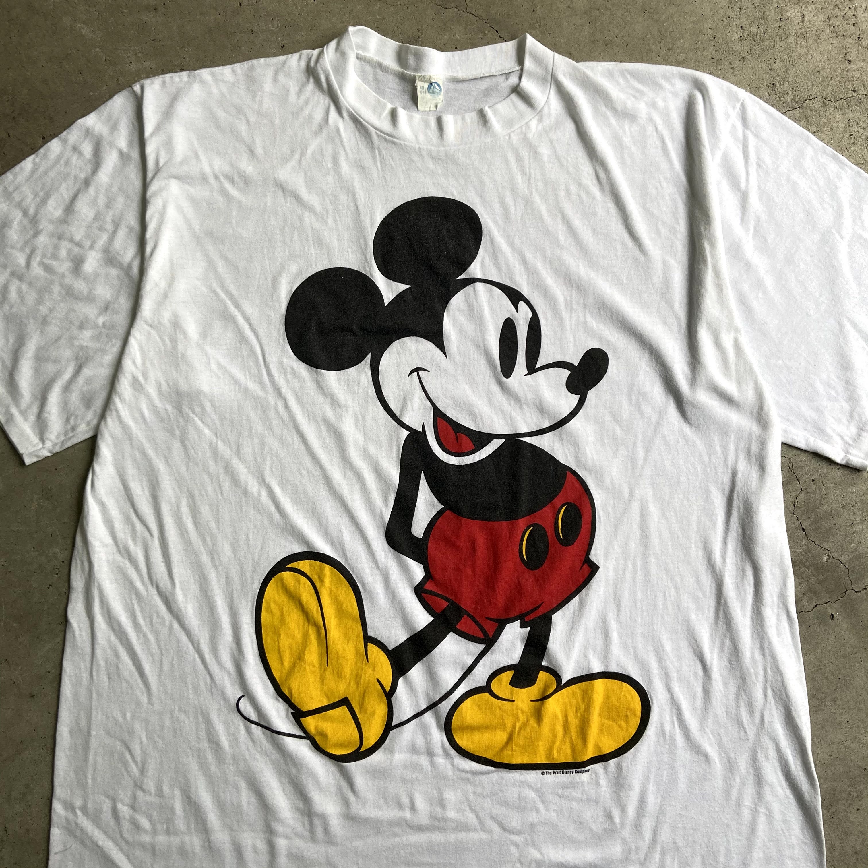 ビッグサイズ 80年代 ディズニー ミッキーマウス Tシャツ キャラクタープリントtシャツ ワンピース メンズ3xl相当 レディース 古着 80s ビンテージ ヴィンテージ Disney Mickey Mouse 大きいサイズ Tシャツ Sa Al2109 Cave