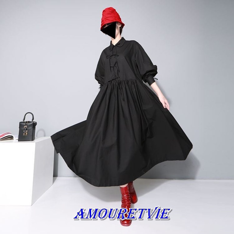 ドレス ワンピース 黒 ブラック 白 ホワイト ゴシック シック モダン クラシック モード系 ヴィジュアル系 250 Amouretvie モレヴィ