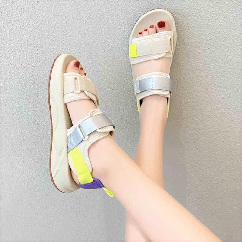 送料無料 足元盛れる スポーツ サンダル 厚底 コンフォート ストラップ スポーティー シンプル カジュアル メンズライク Lamitte Deco トレンド 韓国ファッション ショップ