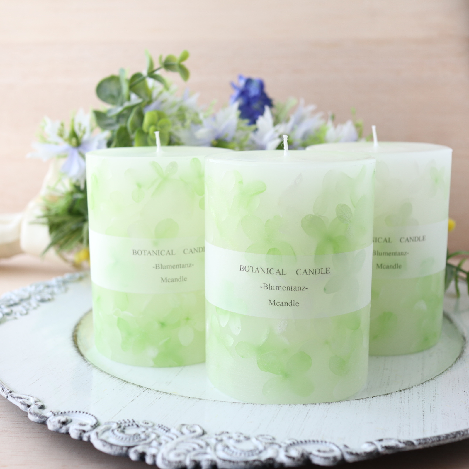 レモングラスの香り あじさいアロマキャンドル Mcandle