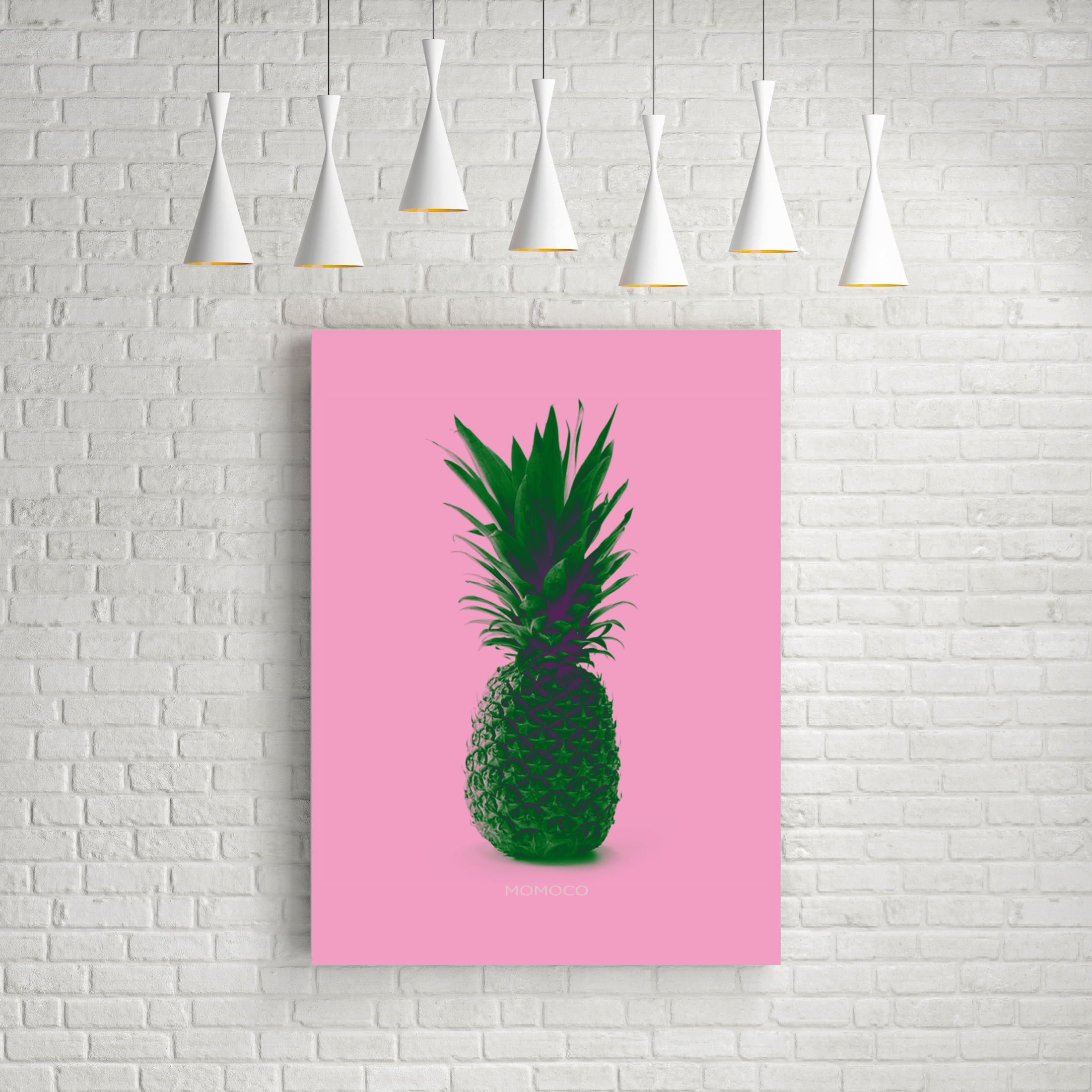 パイナップル グリーン おしゃれアートポスター P10 Pサイズ Momoco Make Sense Art Gallery