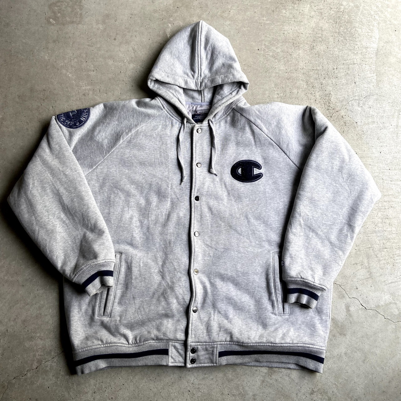 予約中 激レア チャンピオン フード付きスタジャン ワンポイント刺繍 ビッグサイズ スタジャン Www Wgscape Co Za