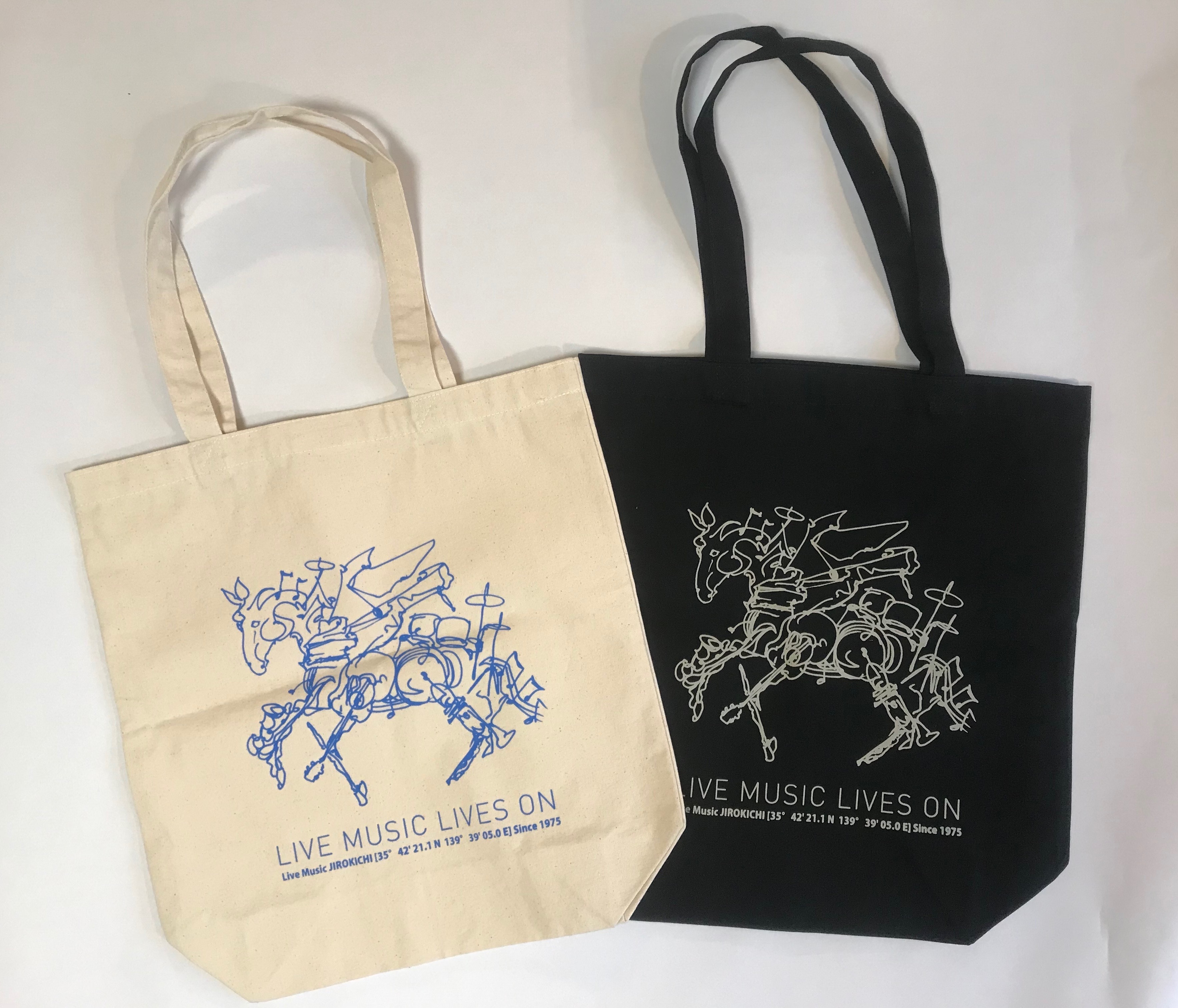 Live Music Lives On トートバッグ Live Music Jirokichi