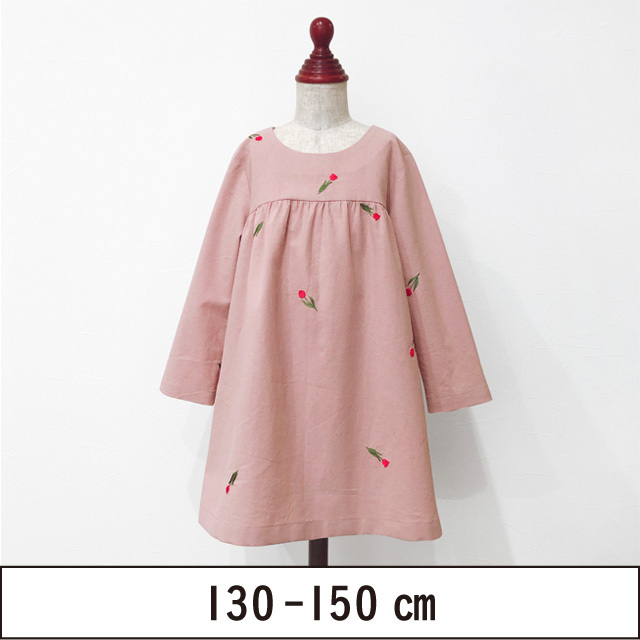 リボン付き切り替えワンピース 130 150 318 052 4 型紙専門店 Patako