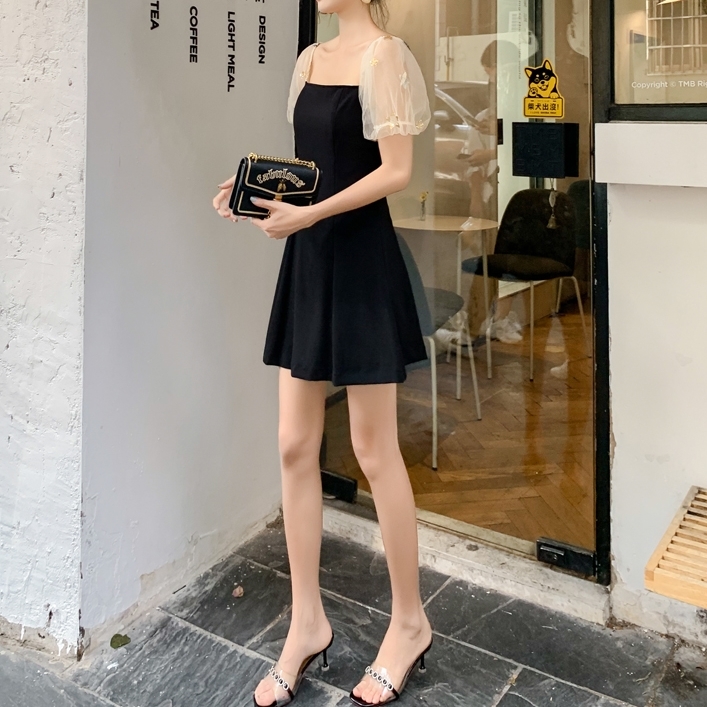 フレンチベルフラワー ワードショルダーシフォンドレス ワンピース ベルルス