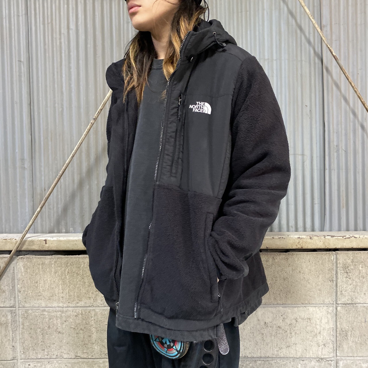 The North Face ザ ノースフェイス フード付き デナリジャケット ナイロンxフリースジャケット レディースxl メンズl相当 古着 ブラック 黒 Polartec アウトドアジャケット ブルゾン ジャケット Cave 古着屋 公式 古着通販サイト