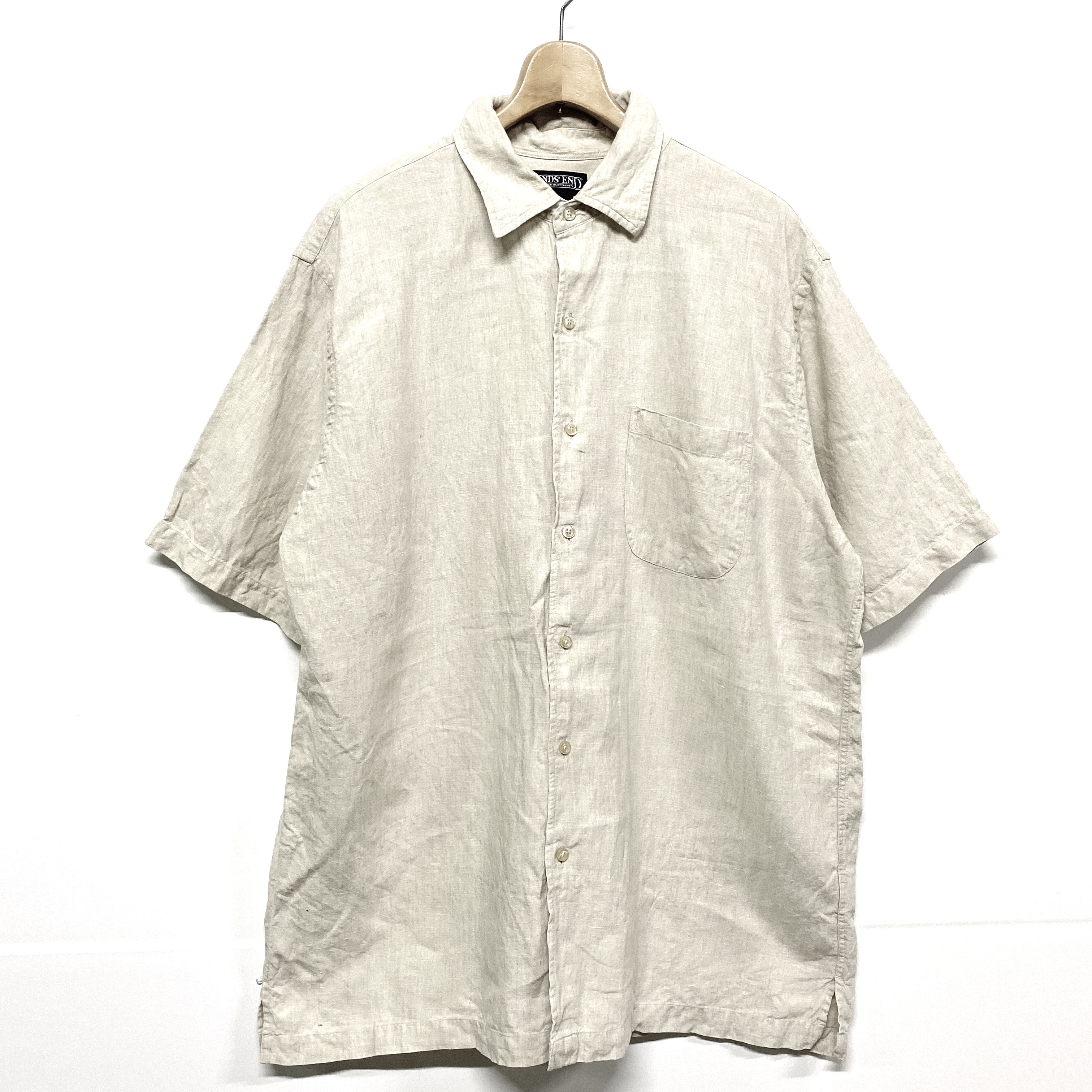 Land S End ランズエンド 半袖 リネンシャツ メンズl 半袖シャツ Cave 古着屋 公式 古着通販サイト