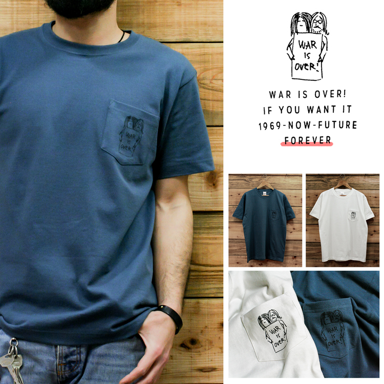 War Is Over John Yoko ジョンレノン オノヨーコ メッセージ 音楽 ポケットtシャツ Ssteepk Jy Wio ポケt Oguoy Destroy It Create It Share It