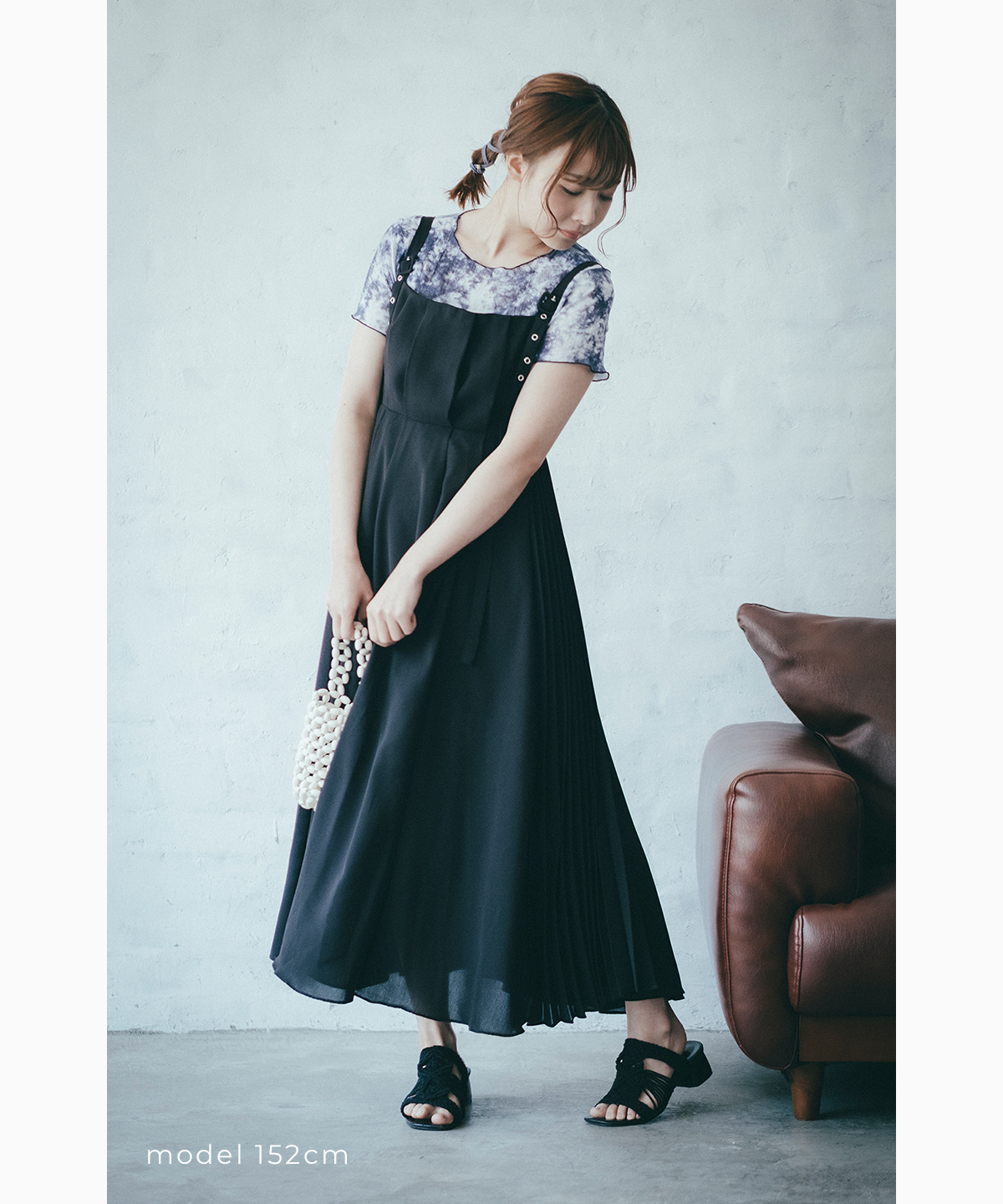 プリーツコンビワンピース Mim