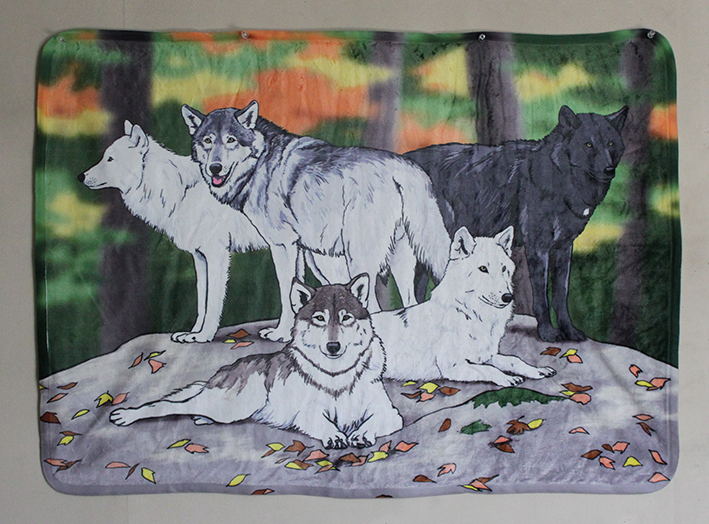 ブランケット 秋の森 Wolves And Me