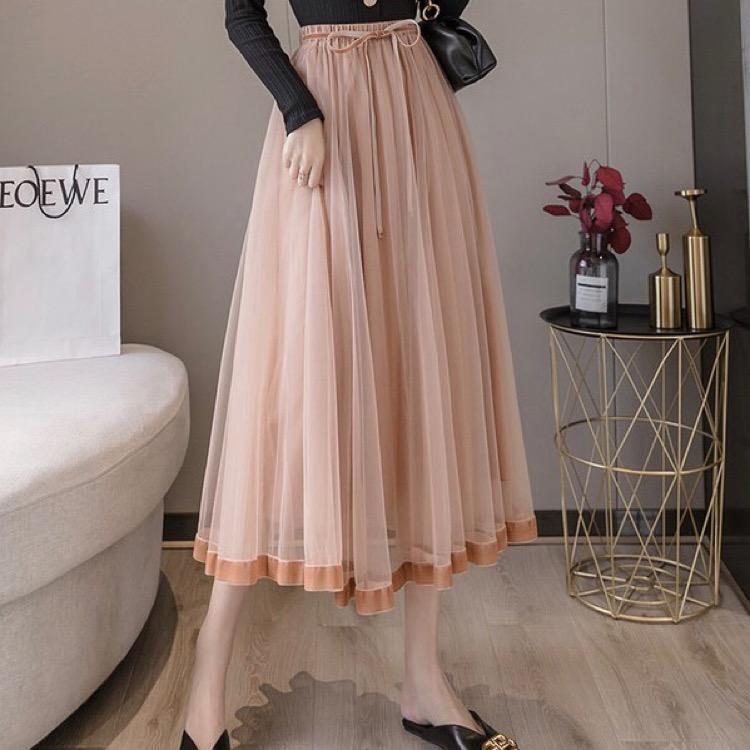 韓国レディースファッション 6696 シフォンロングスカート シフォンスカート スカート ミモレ マキシ ロングスカート 夏 カジュアル レディース 送料無料 流行オルチャンファッション 人気のプチプラ韓国レディースファッション新作通販 Aliceholly