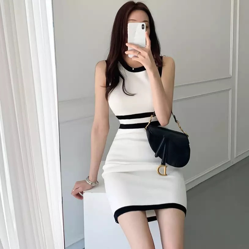 2color ニットタイトワンピース Selectshop Liliana