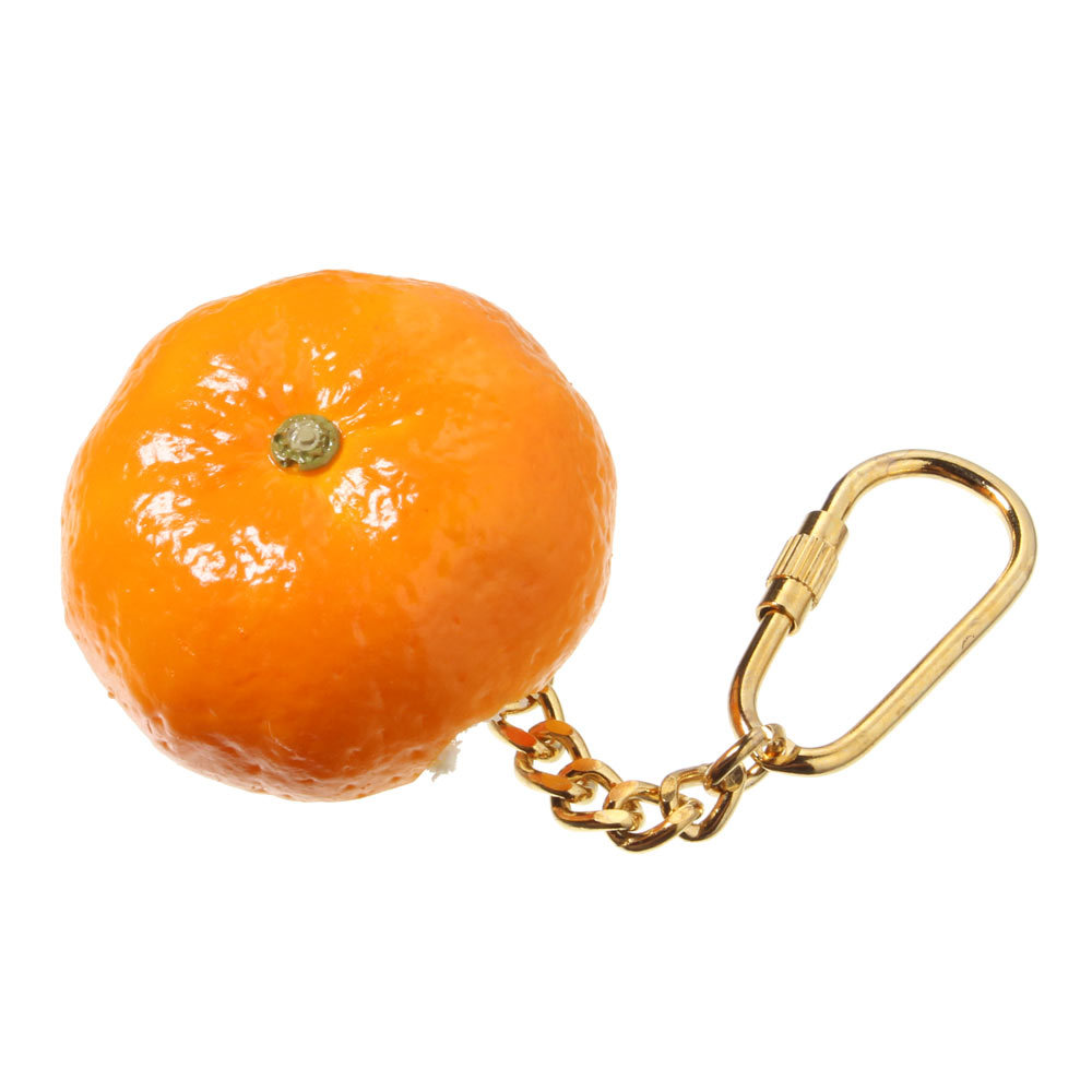 0385 食品サンプル屋さんのキーホルダー 皮むきみかん メール便不可 アトリエクック