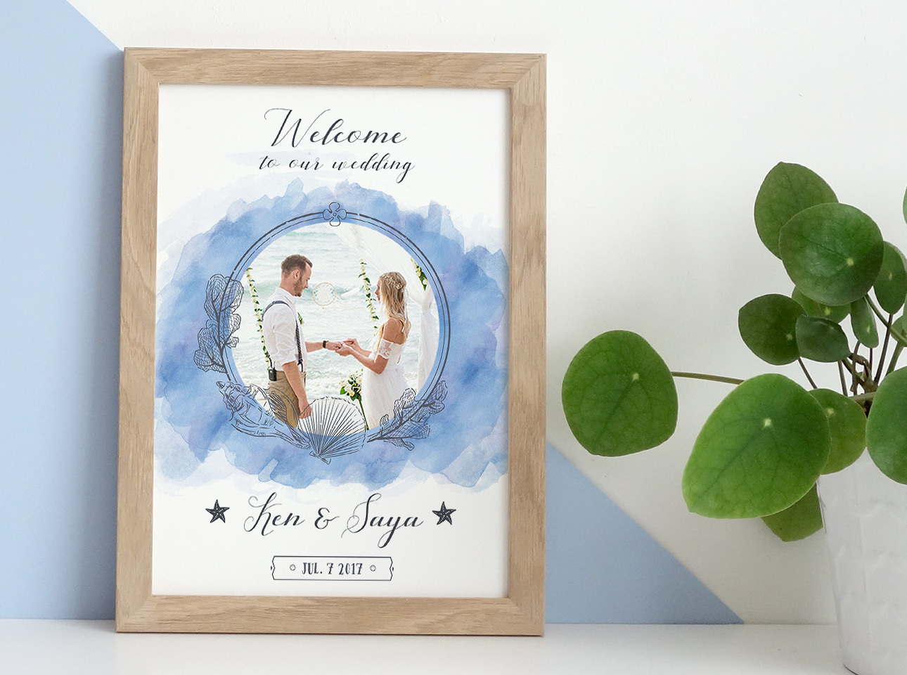 30 Off 写真で作るウェルカムボード アクアマーメイド ウェディング 結婚祝い 夏 アリエル Diy Store Pbw