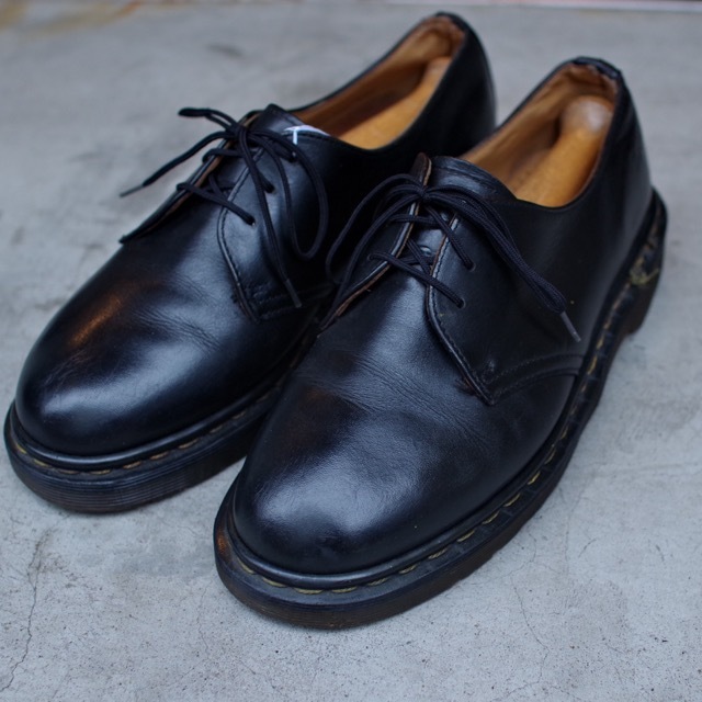 Dr Martens 1461 3hole Shoes Black Made In England ドクターマーチン 黒 3ホール 古着屋 仙台 Biscco 古着 Vintage 通販