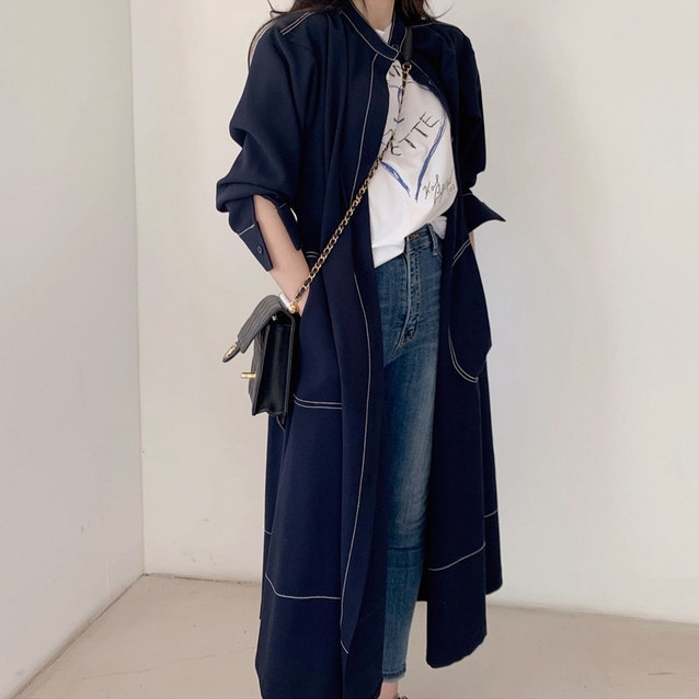 春先取り ロングワンピース コートワンピース Rpq0093 Running Piggy